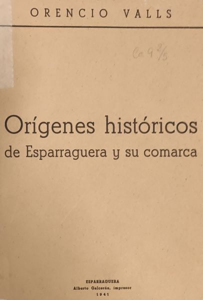  Orígenes históricos de Esparraguera y su comarca
