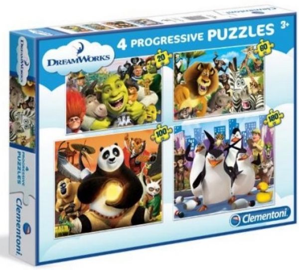  Dreamworks 4 progressive puzzles