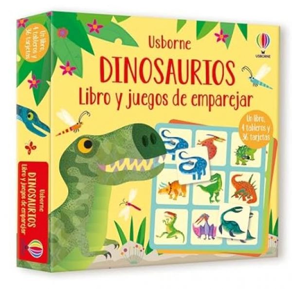  Dinosaurios : libro y juegos de emparejar