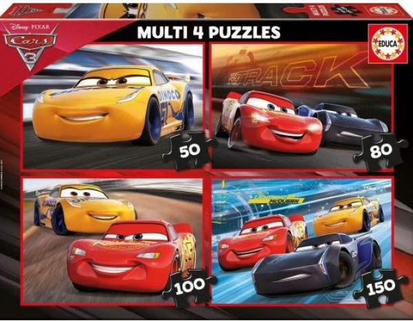  Cars 3: multi 4 puzzles